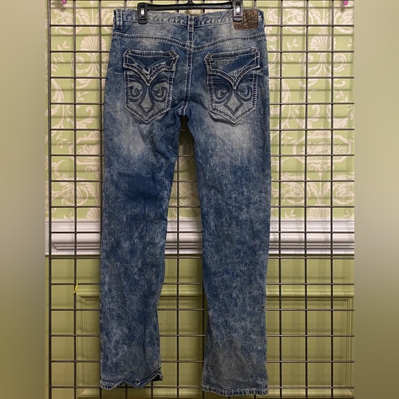 34 x 32 Affliction Black Premium muddy/distressed jeans - Picture 2 of 15